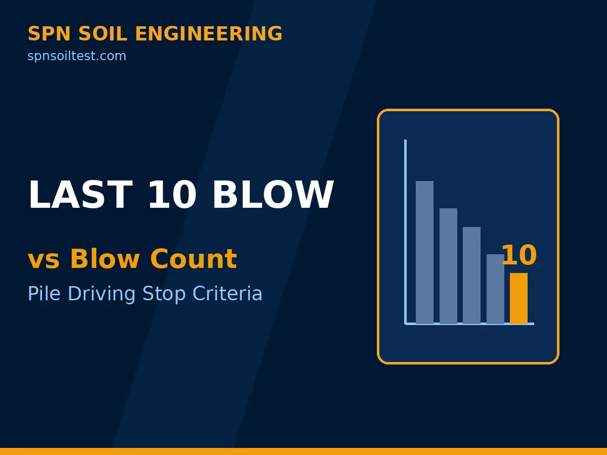 ตุ้มตอกเสาเข็มขณะยกขึ้นเหนือหัวเสาเข็มในหน้างาน ใช้บันทึก Blow Count และ Last 10 Blow