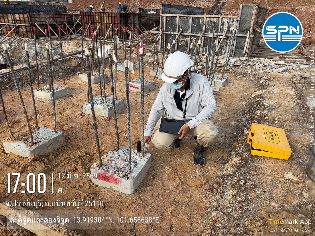 วิศวกร SPN ทดสอบความสมบูรณ์เสาเข็มด้วย Seismic Integrity Test เพื่อค้นหาจุดชำรุดในเนื้อเสาเข็ม